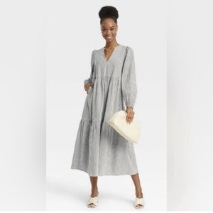 A New Day Target Seersucker Striped Dress, A New Day, XXL